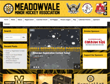 Tablet Screenshot of meadowvalehockey.com